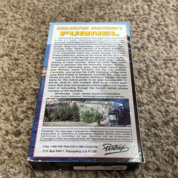 Burlington Northern’s funnel train, VHS, 1997 video tape - Picture 2 of 6